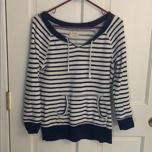 Blue and white summer sweatshirt